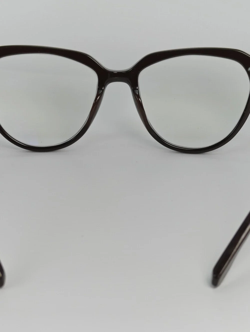 Exec. Classic Women's Deep Mocha Brown Cat-Eye Eyeglass Frames.